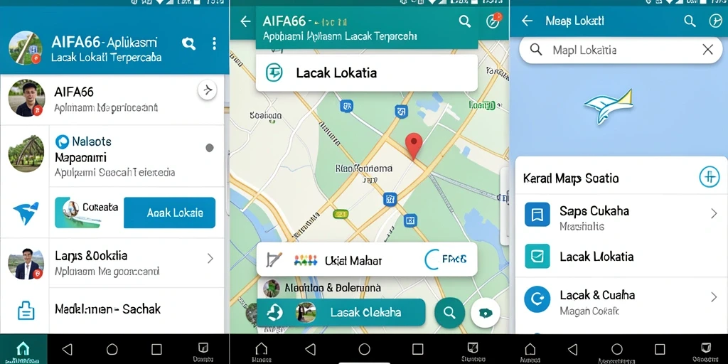 Tampilan utama AIFA66 menampilkan peta interaktif untuk lacak lokasi.