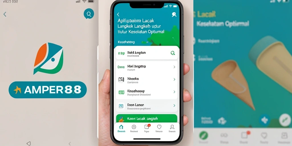 Antarmuka AMPER88 dengan fitur Lacak Langkah yang interaktif.