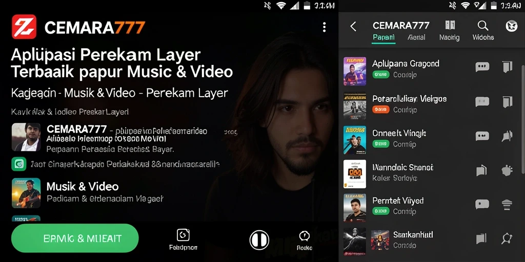 Antarmuka CEMARA777 yang menampilkan fitur Perekam Layar secara intuitif.