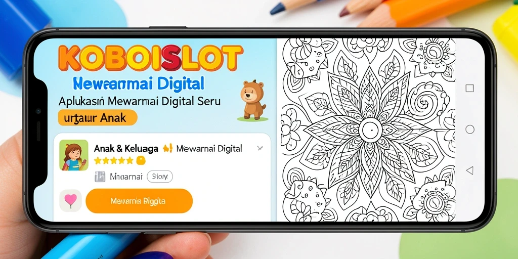 Antarmuka pengguna KOBOISLOT yang menyenangkan untuk anak-anak.