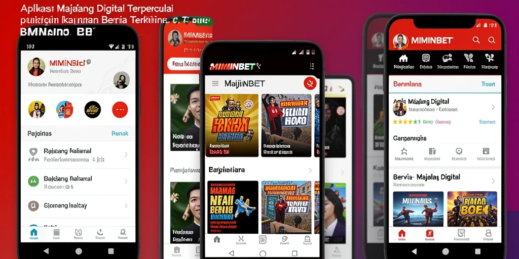 Tampilan antarmuka MIMINBET yang user-friendly dan informatif.