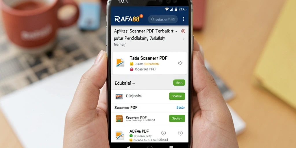 Tampilan antarmuka RAFA88 yang sederhana dan fungsional untuk pemindaian PDF.