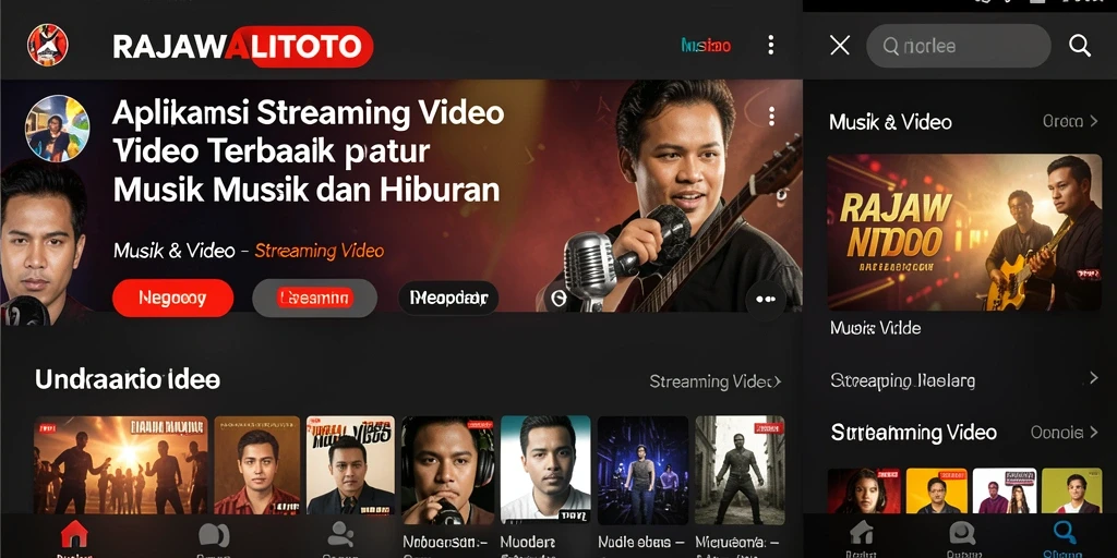 Tampilan antarmuka aplikasi RAJAWALITOTO yang modern dan fungsional.