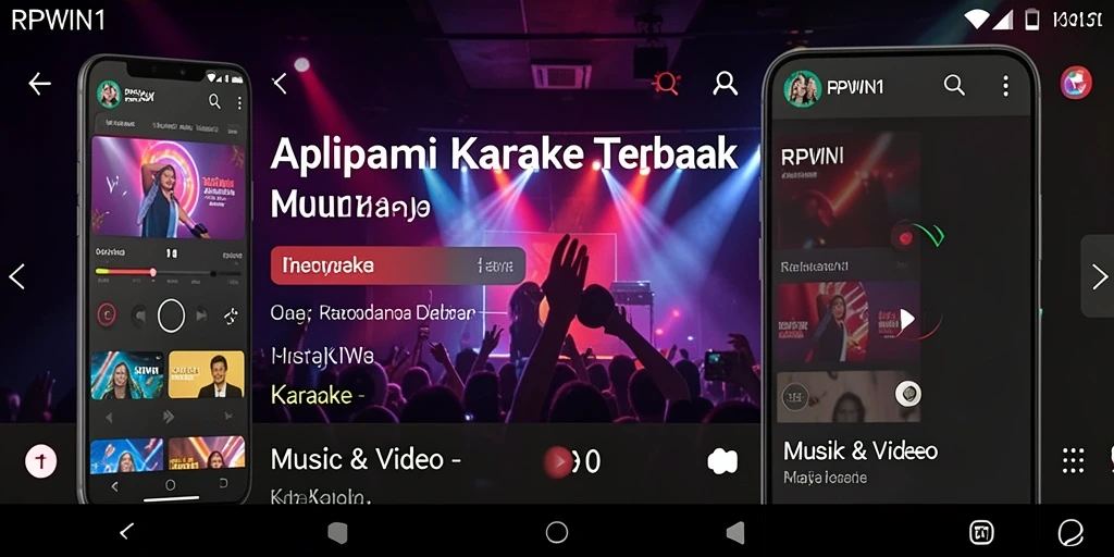 Tampilan antarmuka aplikasi karaoke yang menarik dan intuitif.