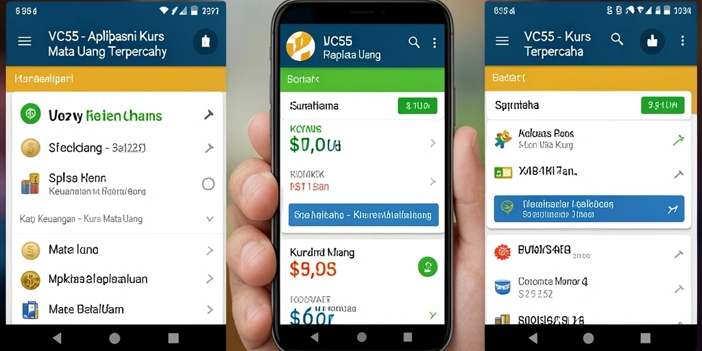 Tampilan antarmuka VC55 dengan informasi Kurs Mata Uang yang jelas.